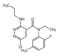 6-chloro-N-ethyl-N-(2-fluoro-5-methylphenyl)-3-(propylamino)pyridazine-4-carboxamide CAS:194300-00-0 manufacturer & supplier