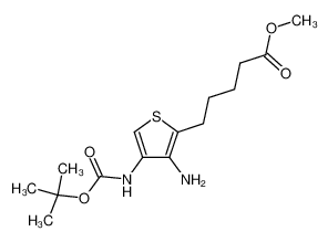 5-(3-Amino-4-tert-butoxycarbonylamino-thiophen-2-yl)-pentanoic acid methyl ester CAS:194350-28-2 manufacturer & supplier