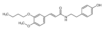 (E)-3-(3-butoxy-4-methoxyphenyl)-N-(4-hydroxyphenethyl)acrylamide CAS:194355-47-0 manufacturer & supplier