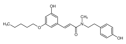 (E)-3-(3-hydroxy-5-(pentyloxy)phenyl)-N-(4-hydroxyphenethyl)-N-methylacrylamide CAS:194355-68-5 manufacturer & supplier