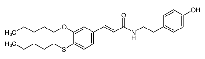 (E)-N-(4-hydroxyphenethyl)-3-(3-(pentyloxy)-4-(pentylthio)phenyl)acrylamide CAS:194356-27-9 manufacturer & supplier