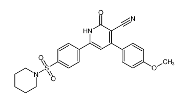 4-(4-methoxyphenyl)-2-oxo-6-(4-(piperidin-1-ylsulfonyl)phenyl)-1,2-dihydropyridine-3-carbonitrile CAS:194419-06-2 manufacturer & supplier