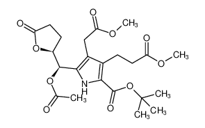 tert-butyl 5-((R)-acetoxy((S)-5-oxotetrahydrofuran-2-yl)methyl)-4-(2-methoxy-2-oxoethyl)-3-(3-methoxy-3-oxopropyl)-1H-pyrrole-2-carboxylate CAS:194421-92-6 manufacturer & supplier