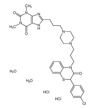 8-(3-(4-(3-(2-(4-chlorophenyl)-3-oxo-2,3-dihydro-4H-benzo[b][1,4]thiazin-4-yl)propyl)piperazin-1-yl)propyl)-1,3-dimethyl-3,7-dihydro-1H-purine-2,6-dione dihydrochloride dihydrate CAS:194426-59-0 manufacturer & supplier