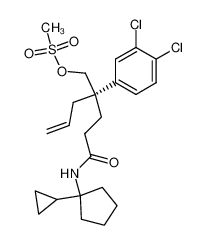 N-(1-Cyclopropylcyclopent-1-yl)-4(S)-4-(3,4-dichlorophenyl)-4-methanesulphonyloxymethylhept-6-enamide CAS:194427-21-9 manufacturer & supplier