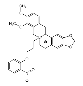 9,10-dimethoxy-7-(3-(2-nitrophenoxy)propyl)-5,6,7,8,13,13a-hexahydro-[1,3]dioxolo[4,5-g]isoquinolino[3,2-a]isoquinolin-7-ium bromide CAS:194475-13-3 manufacturer & supplier