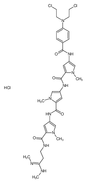 (E)-4-(4-(bis(2-chloroethyl)amino)benzamido)-1-methyl-N-(1-methyl-5-((1-methyl-5-((3-(methylamino)-3-(methylimino)propyl)carbamoyl)-1H-pyrrol-3-yl)carbamoyl)-1H-pyrrol-3-yl)-1H-pyrrole-2-carboxamide hydrochloride CAS:194482-74-1 manufacturer