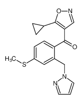 (2-((1H-pyrazol-1-yl)methyl)-4-(methylthio)phenyl)(5-cyclopropylisoxazol-4-yl)methanone CAS:194486-11-8 manufacturer & supplier