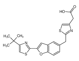 4-tert-Butyl-2-{5-{[4-(carboxymethyl)thiazol-2-yl]methyl}benzofuran-2-yl}thiazole CAS:194486-81-2 manufacturer & supplier