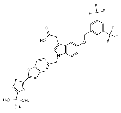 1-{[2-(4-tert-Butylthiazol-2-yl)benzofuran-5-yl]methyl}-5-[3',5'-bis(trifluoromethyl)benzyloxy]indole-3-acetic acid CAS:194489-12-8 manufacturer & supplier