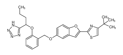 2-(5-((2-(1-(1H-tetrazol-5-yl)butoxy)benzyl)oxy)benzofuran-2-yl)-4-(tert-butyl)thiazole CAS:194490-02-3 manufacturer & supplier