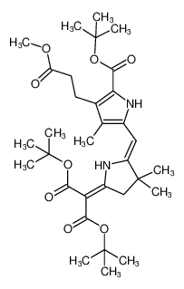 di-tert-butyl (Z)-2-(5-((5-(tert-butoxycarbonyl)-4-(3-methoxy-3-oxopropyl)-3-methyl-1H-pyrrol-2-yl)methylene)-4,4-dimethylpyrrolidin-2-ylidene)malonate CAS:194544-58-6 manufacturer & supplier