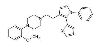 1-(2-methoxyphenyl)-4-(2-(1-phenyl-5-(thiophen-2-yl)-1H-pyrazol-4-yl)ethyl)piperazine CAS:194545-39-6 manufacturer & supplier