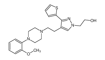 2-(4-(2-(4-(2-methoxyphenyl)piperazin-1-yl)ethyl)-3-(thiophen-2-yl)-1H-pyrazol-1-yl)ethan-1-ol CAS:194545-71-6 manufacturer & supplier