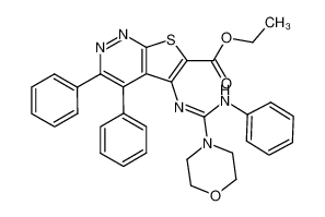 3,4-Diphenyl-5-[(N-phenyl-morpholine-4-carboximidoyl)-amino]-thieno[2,3-c]pyridazine-6-carboxylic acid ethyl ester CAS:194546-71-9 manufacturer & supplier