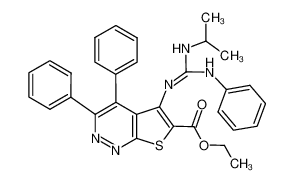 5-(N'-Isopropyl-N'-phenyl-guanidino)-3,4-diphenyl-thieno[2,3-c]pyridazine-6-carboxylic acid ethyl ester CAS:194546-87-7 manufacturer & supplier