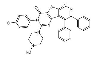 7-(4-chlorophenyl)-6-(4-methylpiperazin-1-yl)-3,4-diphenylpyrimido[4',5':4,5]thieno[2,3-c]pyridazin-8(7H)-one CAS:194546-97-9 manufacturer & supplier