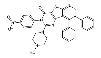 6-(4-methylpiperazin-1-yl)-7-(4-nitrophenyl)-3,4-diphenylpyrimido[4',5':4,5]thieno[2,3-c]pyridazin-8(7H)-one CAS:194547-14-3 manufacturer & supplier