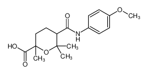 5-((4-methoxyphenyl)carbamoyl)-2,6,6-trimethyltetrahydro-2H-pyran-2-carboxylic acid CAS:194550-44-2 manufacturer & supplier