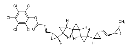 (E)-3-{(1R,2S,1'R,2'R,1'R,2'R,1''R,2''R,1''R,2''S)-2-[(E)-2-((1R,2R)-2-Methyl-cyclopropyl)-vinyl]-[1,2';1',1';2',1'';2'',1'']quinquecyclopropan-2''-yl}-acrylic acid pentachlorophenyl ester CAS:194595-47-6 manufacturer & supplier