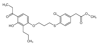 methyl 3-chloro-4-(3-(2-propyl-3-hydroxy-4-propionylphenoxy)propylthio)phenylacetate CAS:194608-84-9 manufacturer & supplier