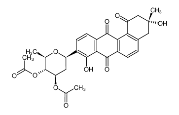 Acetic acid (2R,3R,4R,6R)-3-acetoxy-6-((R)-3,8-dihydroxy-3-methyl-1,7,12-trioxo-1,2,3,4,7,12-hexahydro-benzo[a]anthracen-9-yl)-2-methyl-tetrahydro-pyran-4-yl ester CAS:194656-98-9 manufacturer & supplier