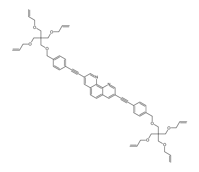 1,10-Phenanthroline,3,8-bis[[4-[[3-(2-propenyloxy)-2,2-bis[(2-propenyloxy)methyl]propoxy]methyl]phenyl]ethynyl]- CAS:194662-85-6 manufacturer & supplier