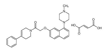 2-((8-(4-methylpiperazin-1-yl)naphthalen-2-yl)oxy)-1-(4-phenyl-3,6-dihydropyridin-1(2H)-yl)ethan-1-one fumarate CAS:194669-02-8 manufacturer & supplier