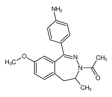 1-(1-(4-aminophenyl)-8-methoxy-4-methyl-4,5-dihydro-3H-benzo[d][1,2]diazepin-3-yl)ethan-1-one CAS:194671-88-0 manufacturer & supplier