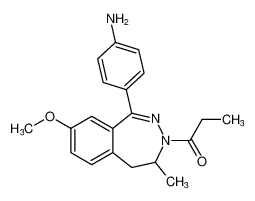 1-(1-(4-aminophenyl)-8-methoxy-4-methyl-4,5-dihydro-3H-benzo[d][1,2]diazepin-3-yl)propan-1-one CAS:194672-13-4 manufacturer & supplier