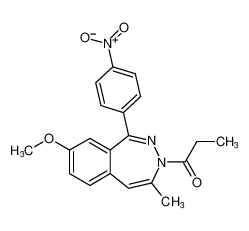 1-(8-methoxy-4-methyl-1-(4-nitrophenyl)-3H-benzo[d][1,2]diazepin-3-yl)propan-1-one CAS:194672-20-3 manufacturer & supplier