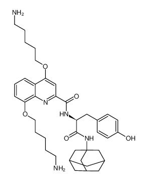 (S)-N-(1-(adamantan-1-ylamino)-3-(4-hydroxyphenyl)-1-oxopropan-2-yl)-4,8-bis((5-aminopentyl)oxy)quinoline-2-carboxamide CAS:194673-23-9 manufacturer & supplier