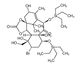 (3aS,5S,8R,9aS,10S,12S,13S,13aR,13bS)-12-bromo-5,13-dihydroxy-13-(hydroxymethyl)-6,9a,14,14-tetramethyl-8,10-bis((triethylsilyl)oxy)-5,8,10,11,12,13,13a,13b-octahydro-4H-3a,7-methanobenzo[3,4]cyclodeca[1,2-d][1,3]dioxole-2,9(9aH)-dione CAS:1