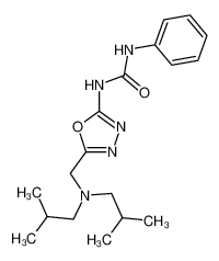 1-[5-(diisobutylamino-methyl)-[1,3,4]oxadiazol-2-yl]-3-phenyl-urea CAS:19473-75-7 manufacturer & supplier