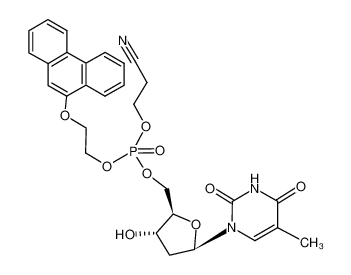 Phosphoric acid 2-cyano-ethyl ester (2R,3S,5R)-3-hydroxy-5-(5-methyl-2,4-dioxo-3,4-dihydro-2H-pyrimidin-1-yl)-tetrahydro-furan-2-ylmethyl ester 2-(phenanthren-9-yloxy)-ethyl ester CAS:194786-16-8 manufacturer & supplier