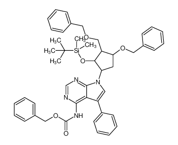 Carbamic acid,[7-[2-[[(1,1-dimethylethyl)dimethylsilyl]oxy]-4-(phenylmethoxy)-3-[(phenylmethoxy)methyl]cyclopentyl]-5-phenyl-7H-pyrrolo[2,3-d]pyrimidin-4-yl]-,phenylmethyl ester CAS:194787-95-6 manufacturer & supplier