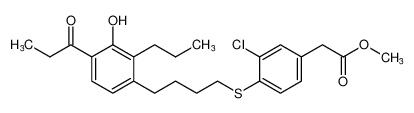 methyl 2-(3-chloro-4-((4-(3-hydroxy-4-propionyl-2-propylphenyl)butyl)thio)phenyl)acetate CAS:194791-79-2 manufacturer & supplier