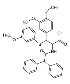 3-(3,4-Dimethoxyphenyl)-2-diphenylacetylamino-3-(3-methoxyphenyl-sulfanyl) propionic acid CAS:194795-42-1 manufacturer & supplier