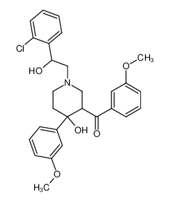 [1-[2-(2-Chloro-phenyl)-2-hydroxy-ethyl]-4-hydroxy-4-(3-methoxy-phenyl)-piperidin-3-yl]-(3-methoxy-phenyl)-methanone CAS:19481-51-7 manufacturer & supplier