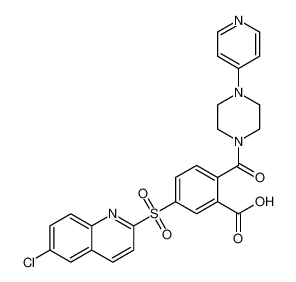 5-((6-chloroquinolin-2-yl)sulfonyl)-2-(4-(pyridin-4-yl)piperazine-1-carbonyl)benzoic acid CAS:194852-96-5 manufacturer & supplier