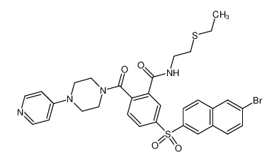 1-[4-(6-bromonaphth-2-ylsulphonyl)-2-(2-(ethylthio)-ethylaminocarbonyl)benzoyl]-4-(pyridin-4-yl)piperazine CAS:194853-40-2 manufacturer & supplier