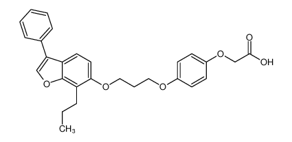 2-(4-(3-((3-phenyl-7-propylbenzofuran-6-yl)oxy)propoxy)phenoxy)acetic acid CAS:194854-69-8 manufacturer & supplier