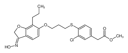 methyl-3-Chloro-4-(3-(7- propyl-3-hydroxyimino-2H-6-benzofuran-6-yloxy)-propylthio)-phenylacetate CAS:194855-46-4 manufacturer & supplier