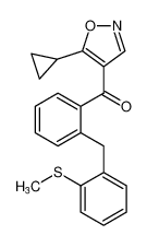 (5-cyclopropylisoxazol-4-yl)(2-(2-(methylthio)benzyl)phenyl)methanone CAS:194925-19-4 manufacturer & supplier