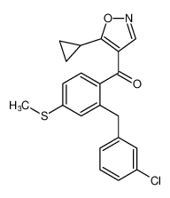 (2-(3-chlorobenzyl)-4-(methylthio)phenyl)(5-cyclopropylisoxazol-4-yl)methanone CAS:194925-38-7 manufacturer & supplier