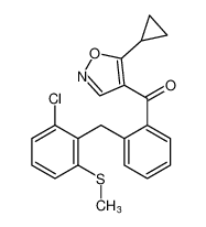 (2-(2-chloro-6-(methylthio)benzyl)phenyl)(5-cyclopropylisoxazol-4-yl)methanone CAS:194926-29-9 manufacturer & supplier