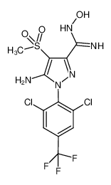 5-amino-1-[2,6-dichloro-4-(trifluoromethyl)phenyl]-N-hydroxy-4-methylsulfonyl-1H-pyrazole-3-carboximidamide CAS:194941-31-6 manufacturer & supplier