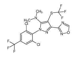 1-(2,6-dichloro-4-(trifluoromethyl)phenyl)-N,N-dimethyl-3-(1,2,4-oxadiazol-3-yl)-4-((trifluoromethyl)thio)-1H-pyrazol-5-amine CAS:194941-99-6 manufacturer & supplier