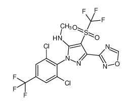 1-(2,6-dichloro-4-(trifluoromethyl)phenyl)-N-methyl-3-(1,2,4-oxadiazol-3-yl)-4-((trifluoromethyl)sulfonyl)-1H-pyrazol-5-amine CAS:194942-07-9 manufacturer & supplier