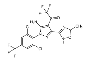 1-(2,6-dichloro-4-(trifluoromethyl)phenyl)-3-(5-methyl-2,5-dihydro-1,2,4-oxadiazol-3-yl)-4-((trifluoromethyl)sulfinyl)-1H-pyrazol-5-amine CAS:194942-27-3 manufacturer & supplier